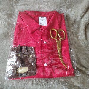 New Ann Arbor T-shirt Co. Red Jumpsuit, Gold Scissors & Glove from "Us" Movie